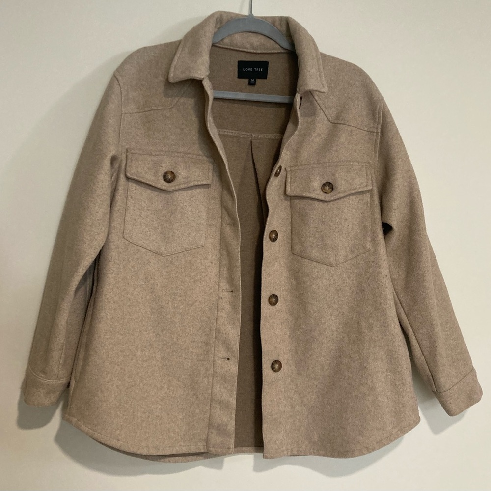 Love Tree Flannel Coat
